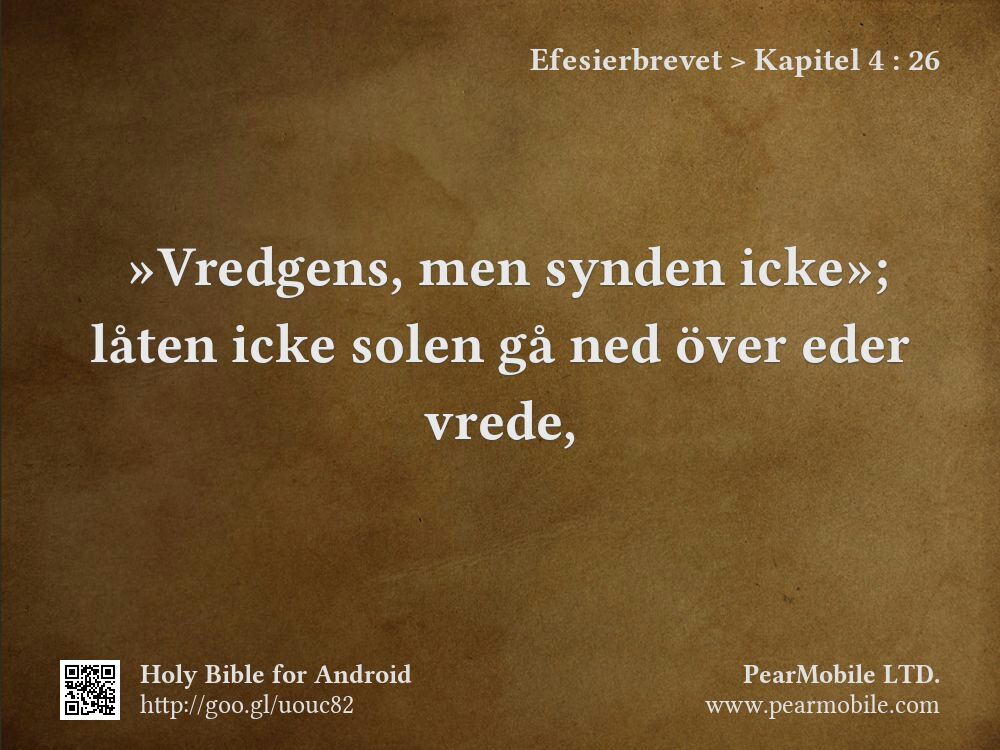 Efesierbrevet, Kapitel 4:26